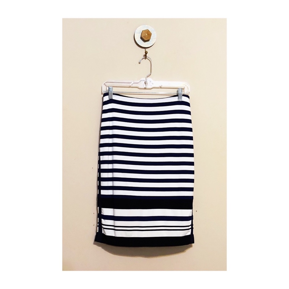 White House black market Stripe skirt
